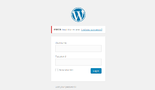 không thể đăng nhập vào wordpress